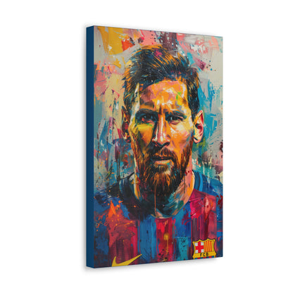 Lionel Messi - Abstract Digital Painting Canvas Gallery Wraps