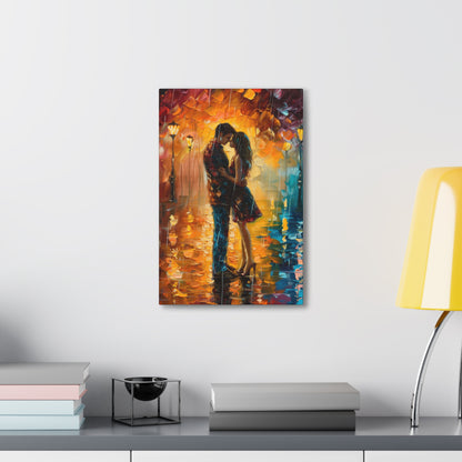 Couple - Leonid Afremov Style Digital Oil Painting Canvas Gallery Wraps