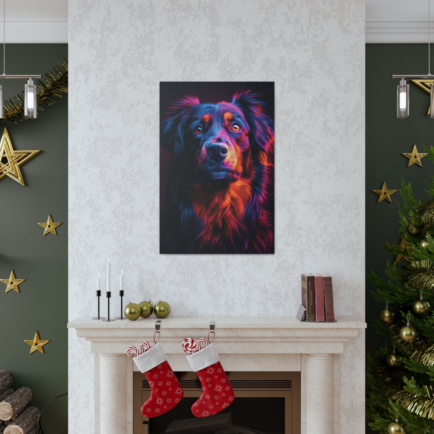 Labrador Dog - Abstract Illustration Canvas Gallery Wraps