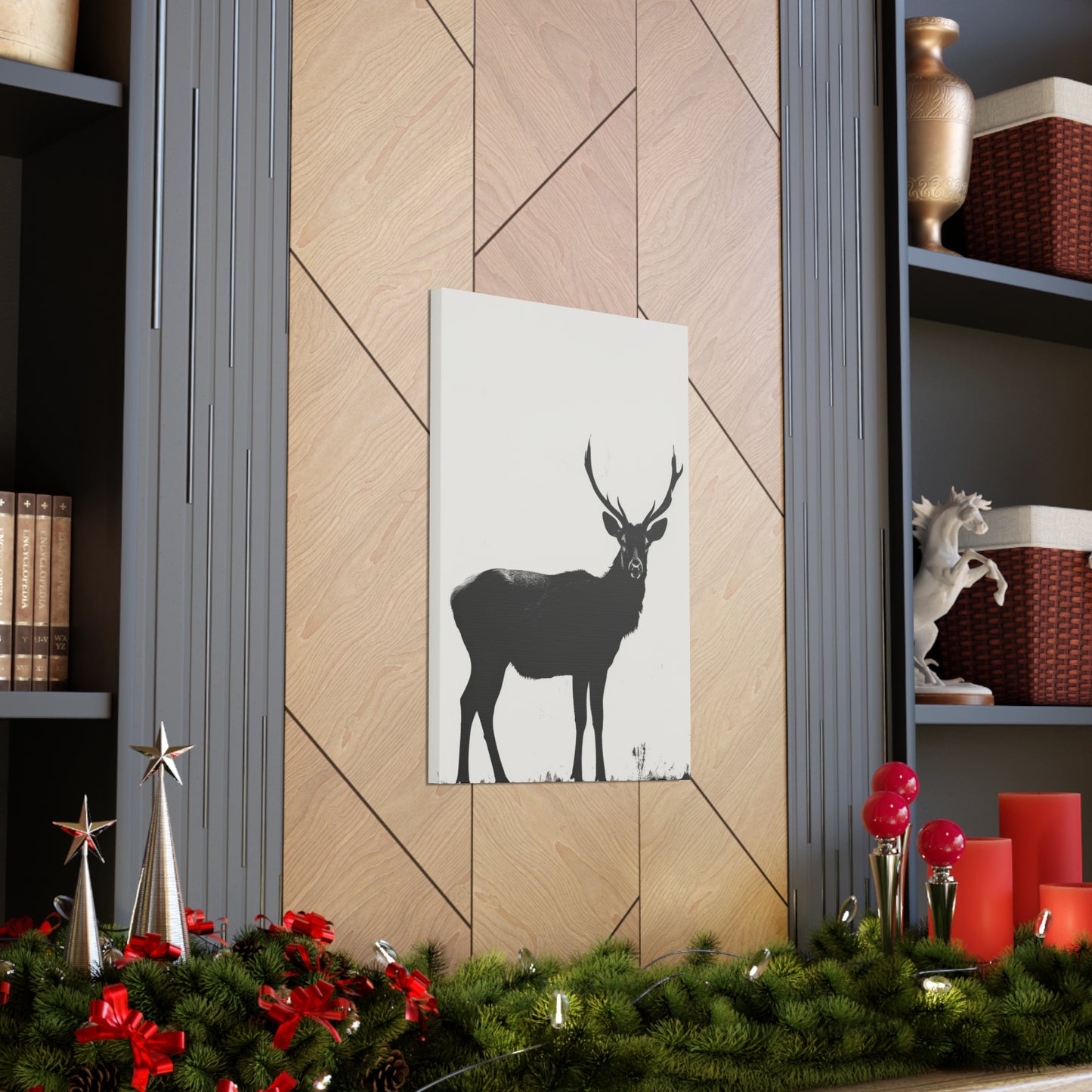 Reindeer Digital Illustration Canvas Gallery Wraps