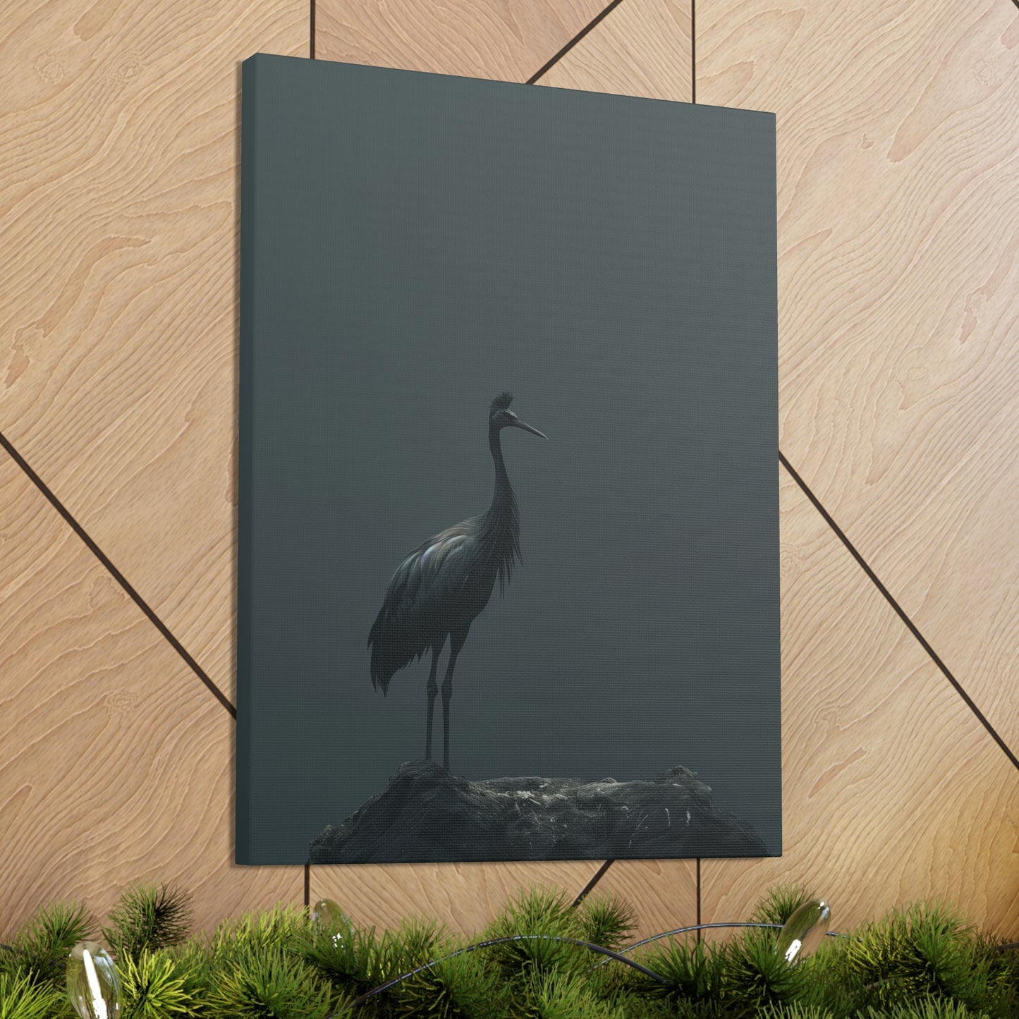 Egret Digital Illustration Canvas Gallery Wraps