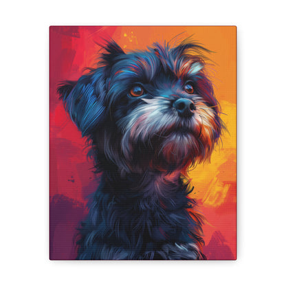 Rottweiler Dog - Abstract Illustration Canvas Gallery Wraps