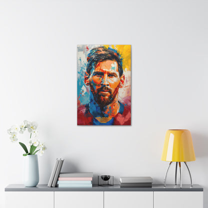 Lionel Messi - Abstract Digital Painting Canvas Gallery Wraps