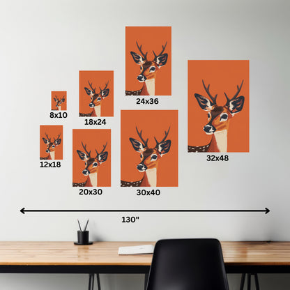 Deer - Digital Illustration Canvas Gallery Wraps