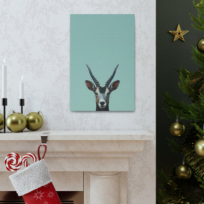 Antelope with Antlers Digital Illustration Canvas Gallery Wraps