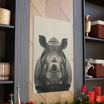 Rhinoceros  Digital Illustration Canvas Gallery Wraps