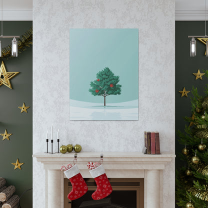 Maple Tree in Winter - Illustration Canvas Gallery Wraps