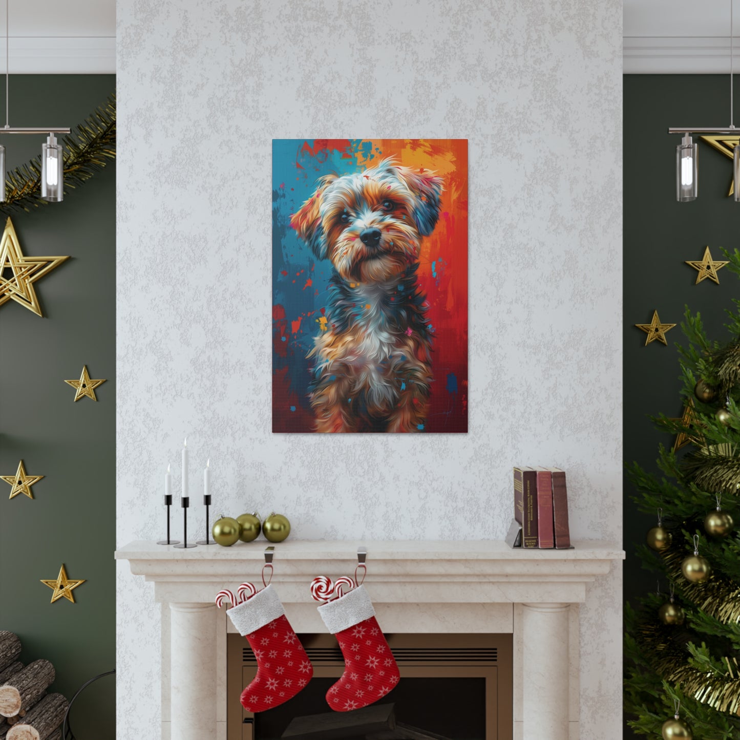 Terrier Dog - Illustration Canvas Gallery Wraps