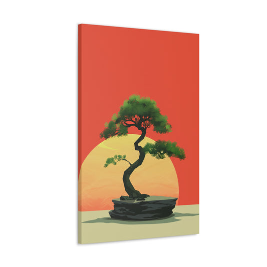 Bonsai Tree - Illustration Canvas Gallery Wraps