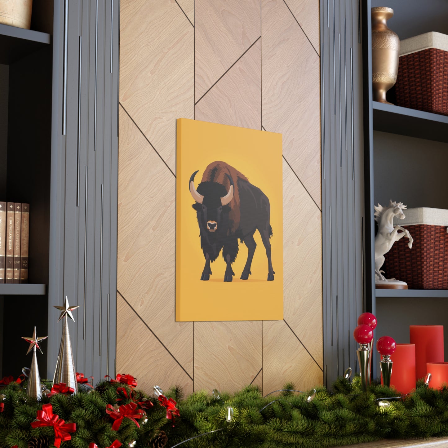 Bison - Digital Illustration Canvas Gallery Wraps