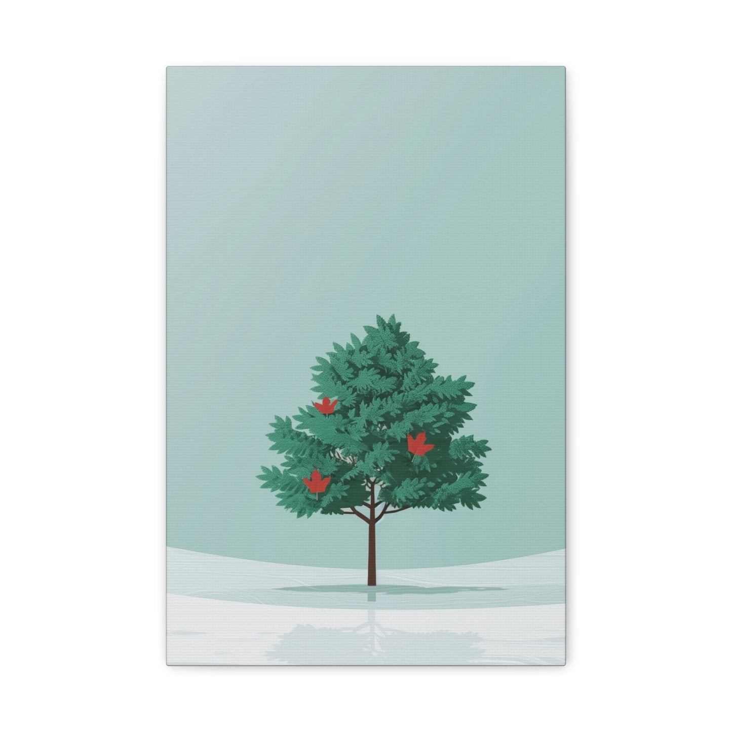 Maple Tree in Winter - Illustration Canvas Gallery Wraps