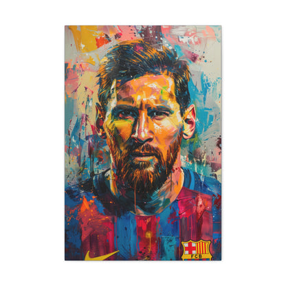 Lionel Messi - Abstract Digital Painting Canvas Gallery Wraps