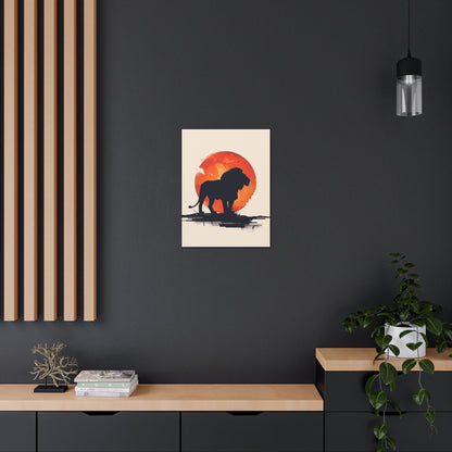 Lion Digital Illustration Canvas Gallery Wraps