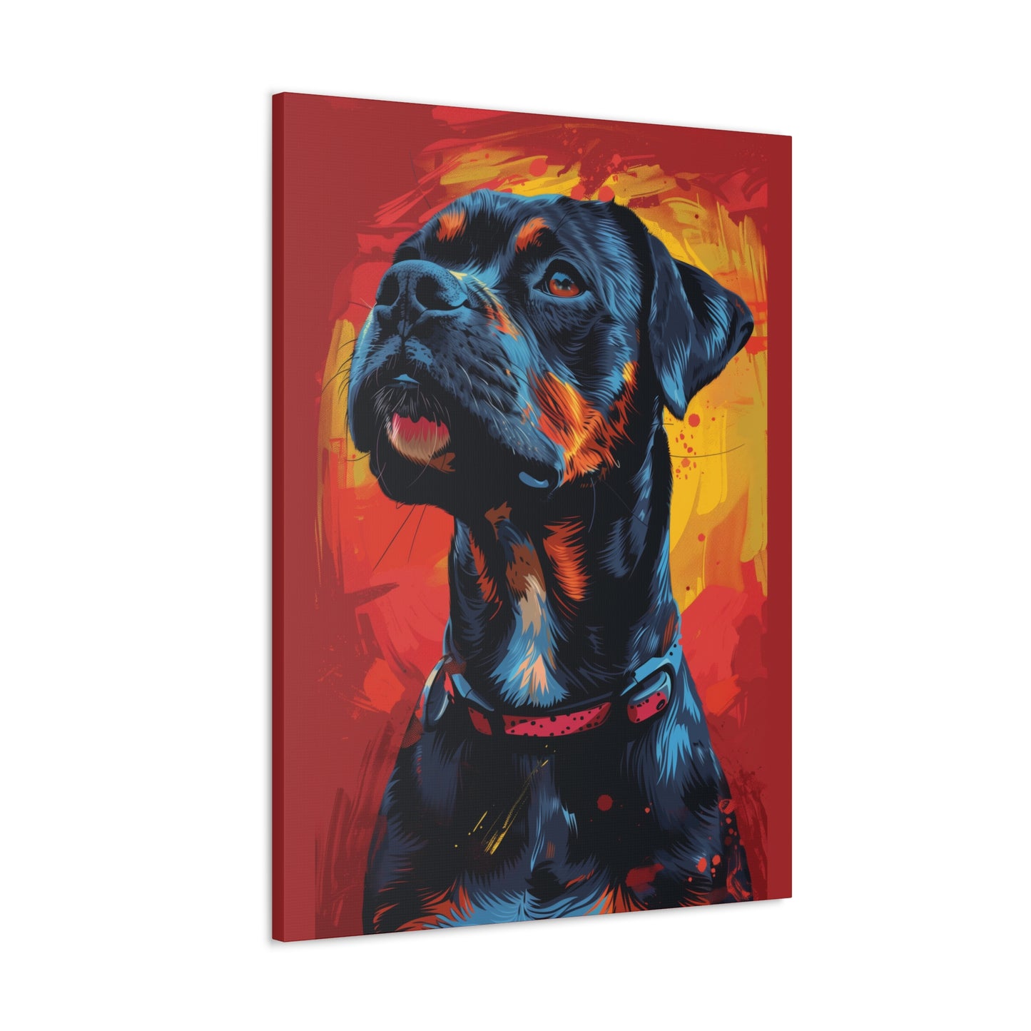 Rottweiler Dog - Abstract Illustration Canvas Gallery Wraps