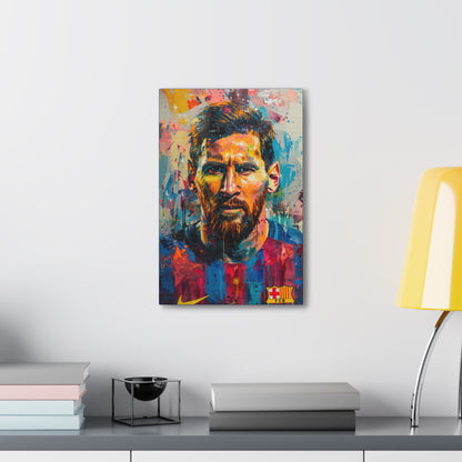 Lionel Messi - Abstract Digital Painting Canvas Gallery Wraps