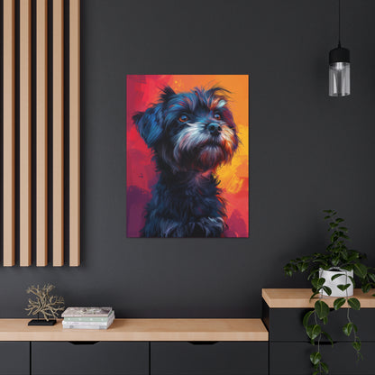 Rottweiler Dog - Abstract Illustration Canvas Gallery Wraps