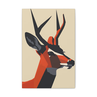 Reindeer with antlers Digital Illustration Canvas Gallery Wraps