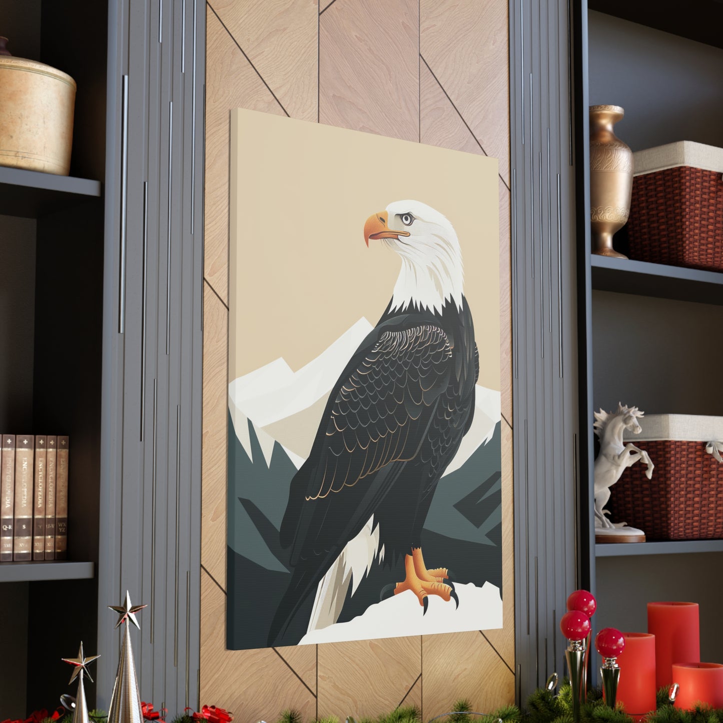 Bald Eagle Digital Illustration Canvas Gallery Wraps