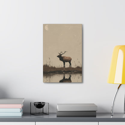 Moose Digital Illustration Canvas Gallery Wraps