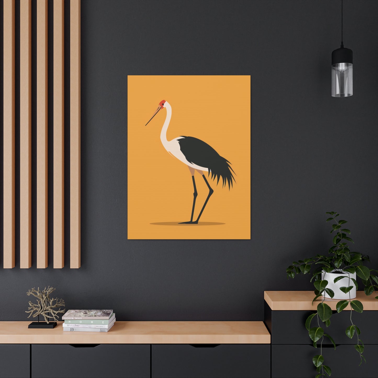 Stork Digital Illustration Canvas Gallery Wraps