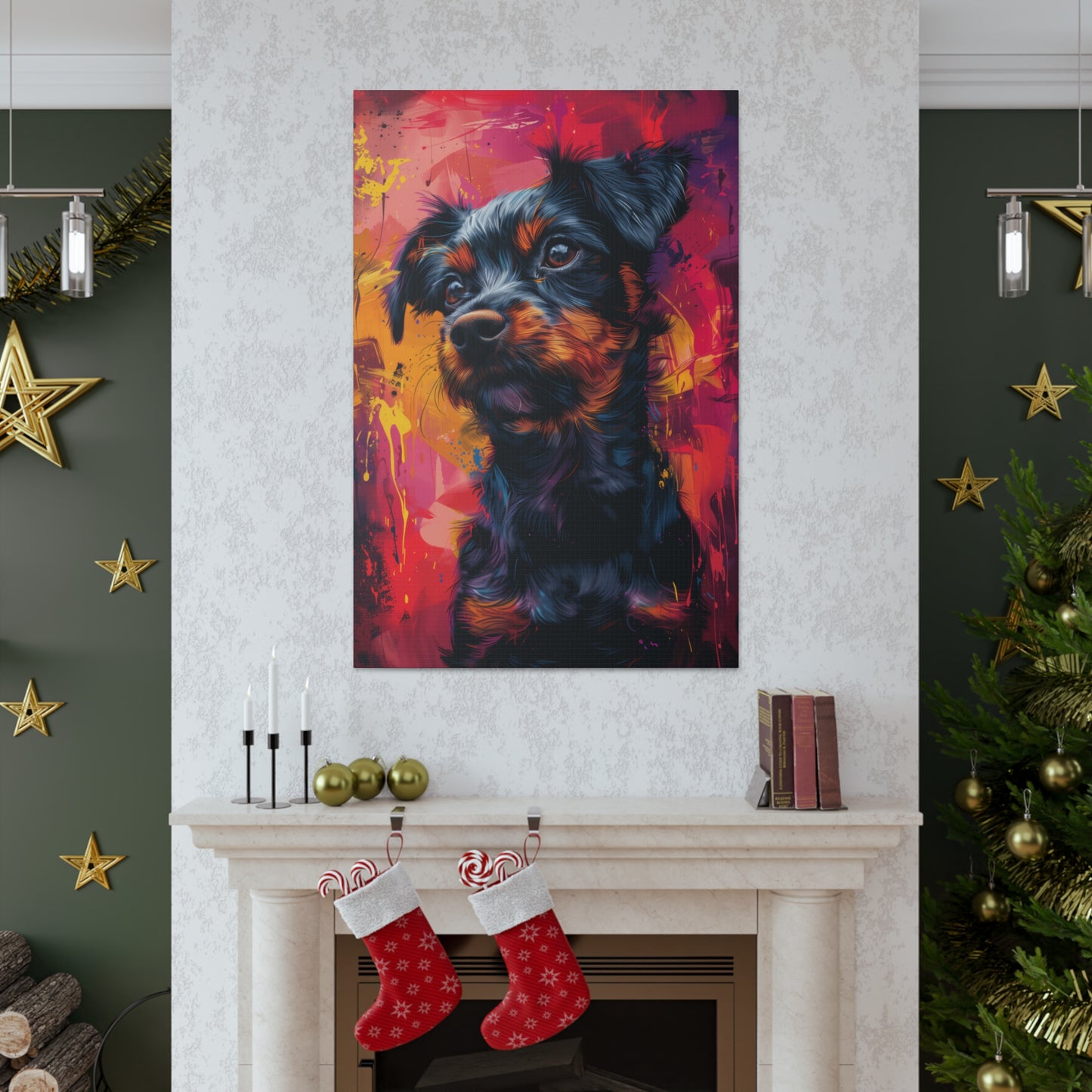 Terrier Dog - Illustration Canvas Gallery Wraps