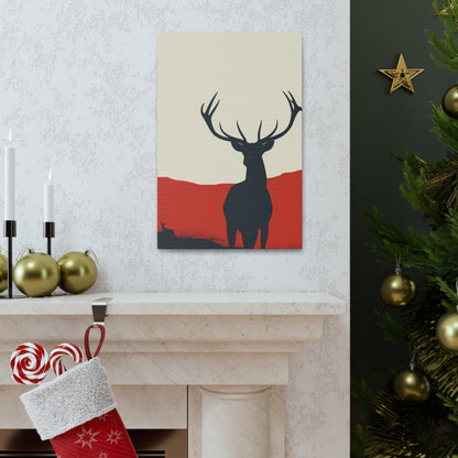 Reindeer with antlers  Digital Illustration Canvas Gallery Wraps