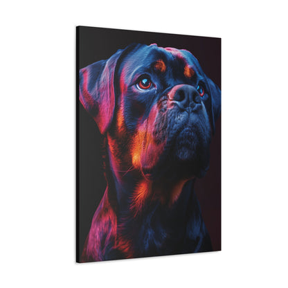 Rottweiler Dog - Abstract Illustration Canvas Gallery Wraps