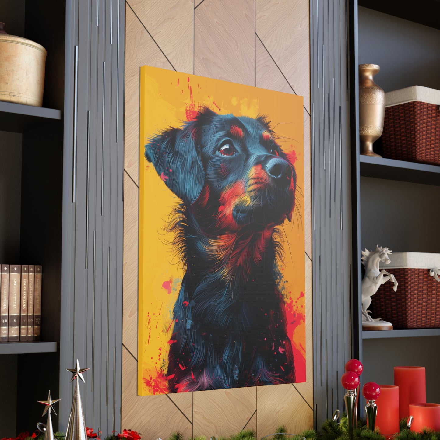 Labrador Dog - Abstract Illustration Canvas Gallery Wraps