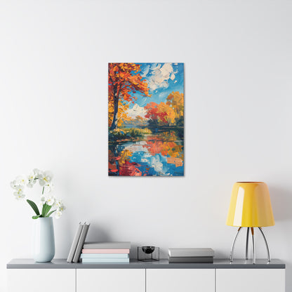 Autumn Nature - Claude Monet Style Digital Print Canvas Gallery Wraps