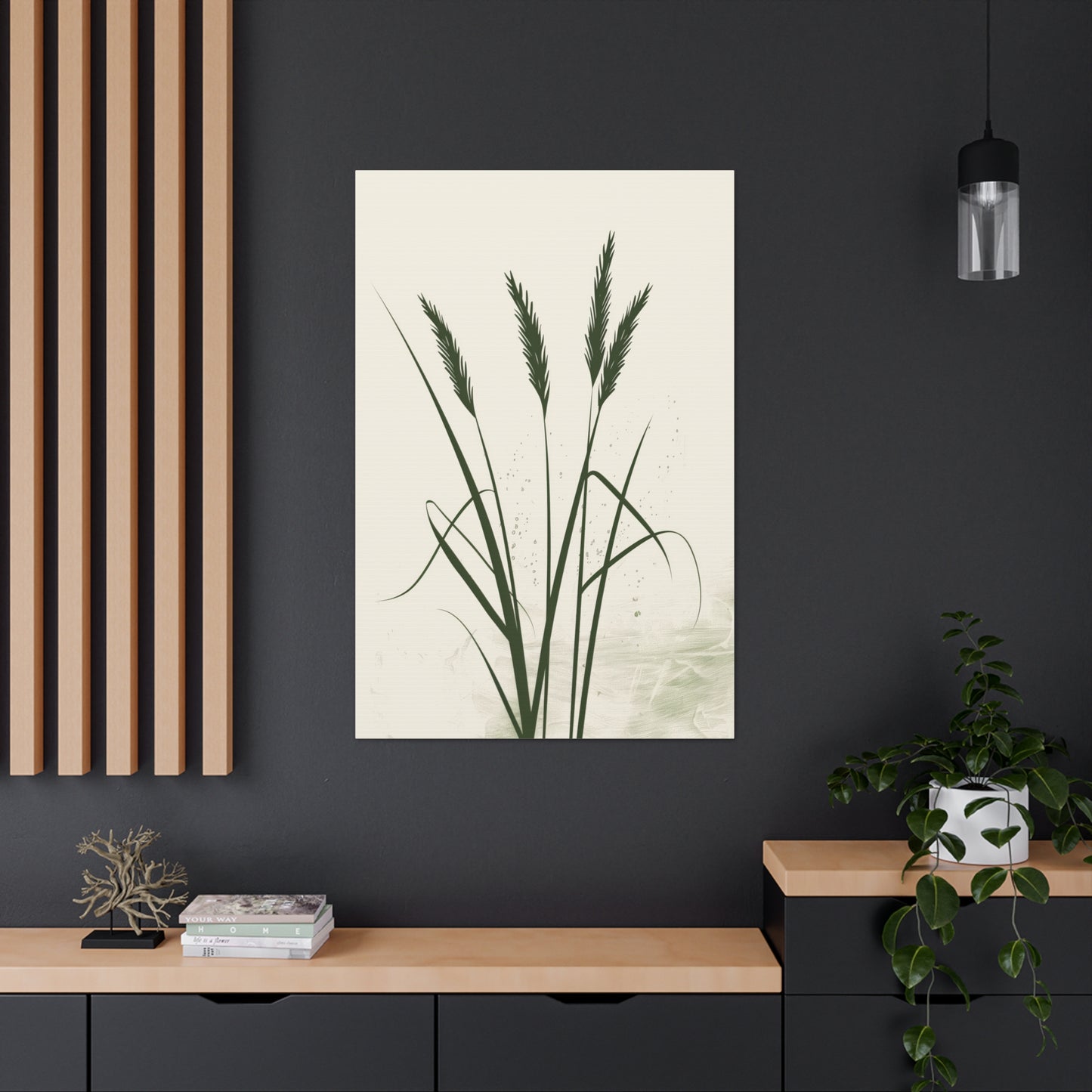 Grass Plant - Illustration Canvas Gallery Wraps