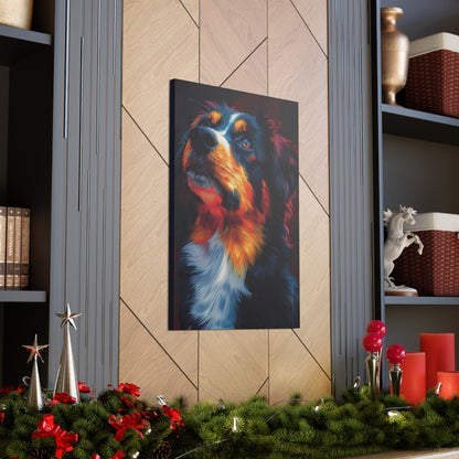 Border Collie - Abstract Illustration Canvas Gallery Wraps