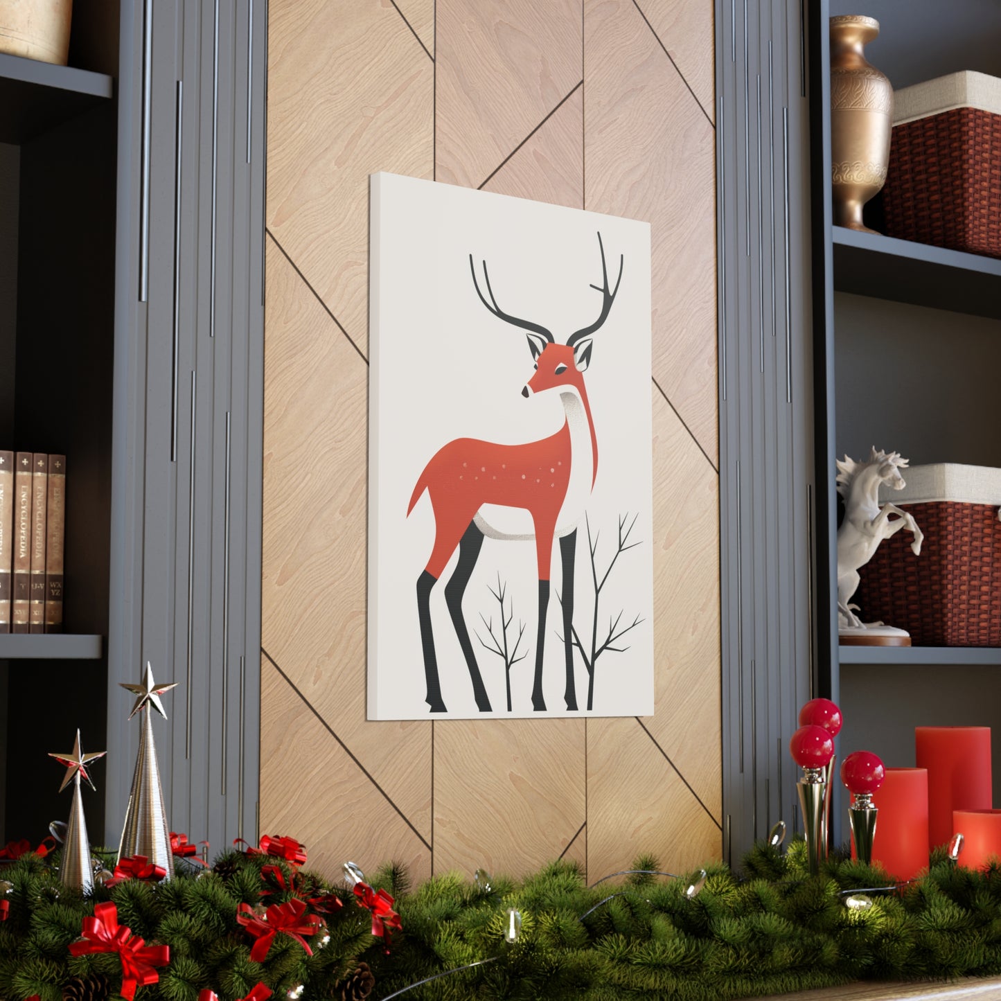 deer Digital Illustration Canvas Gallery Wraps