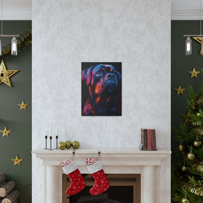 Rottweiler Dog - Abstract Illustration Canvas Gallery Wraps