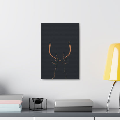 Reindeer antlers  Digital Illustration Canvas Gallery Wraps