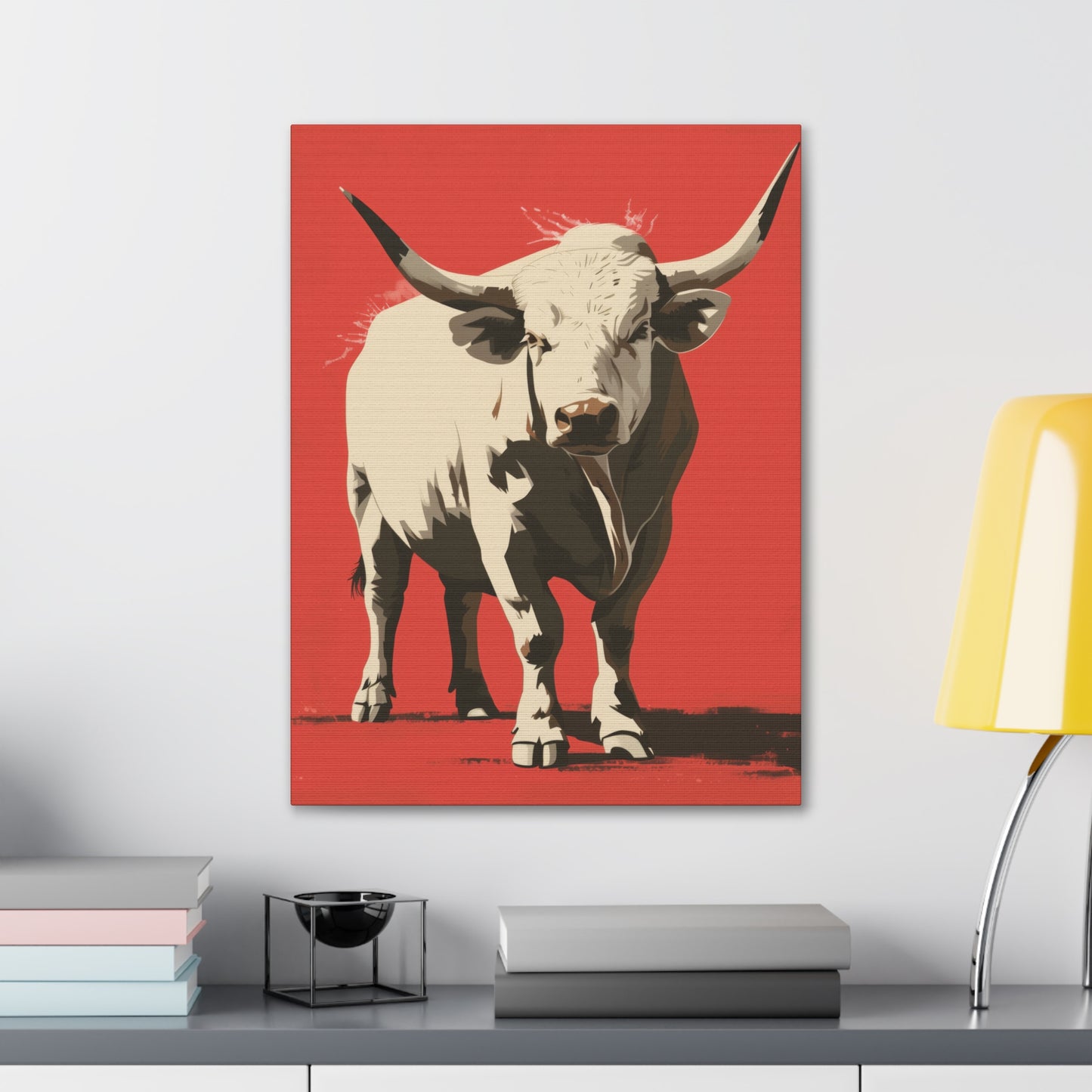 White Buffalo Digital Illustration Canvas Gallery Wraps