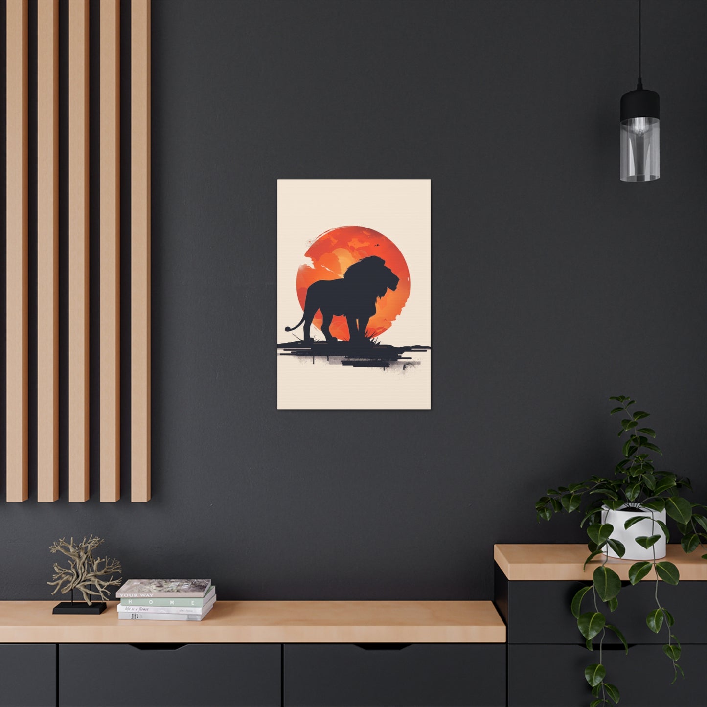 Lion Digital Illustration Canvas Gallery Wraps