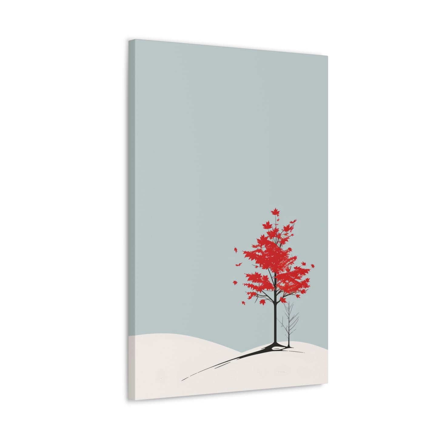 Maple Tree in Winter - Illustration Canvas Gallery Wraps