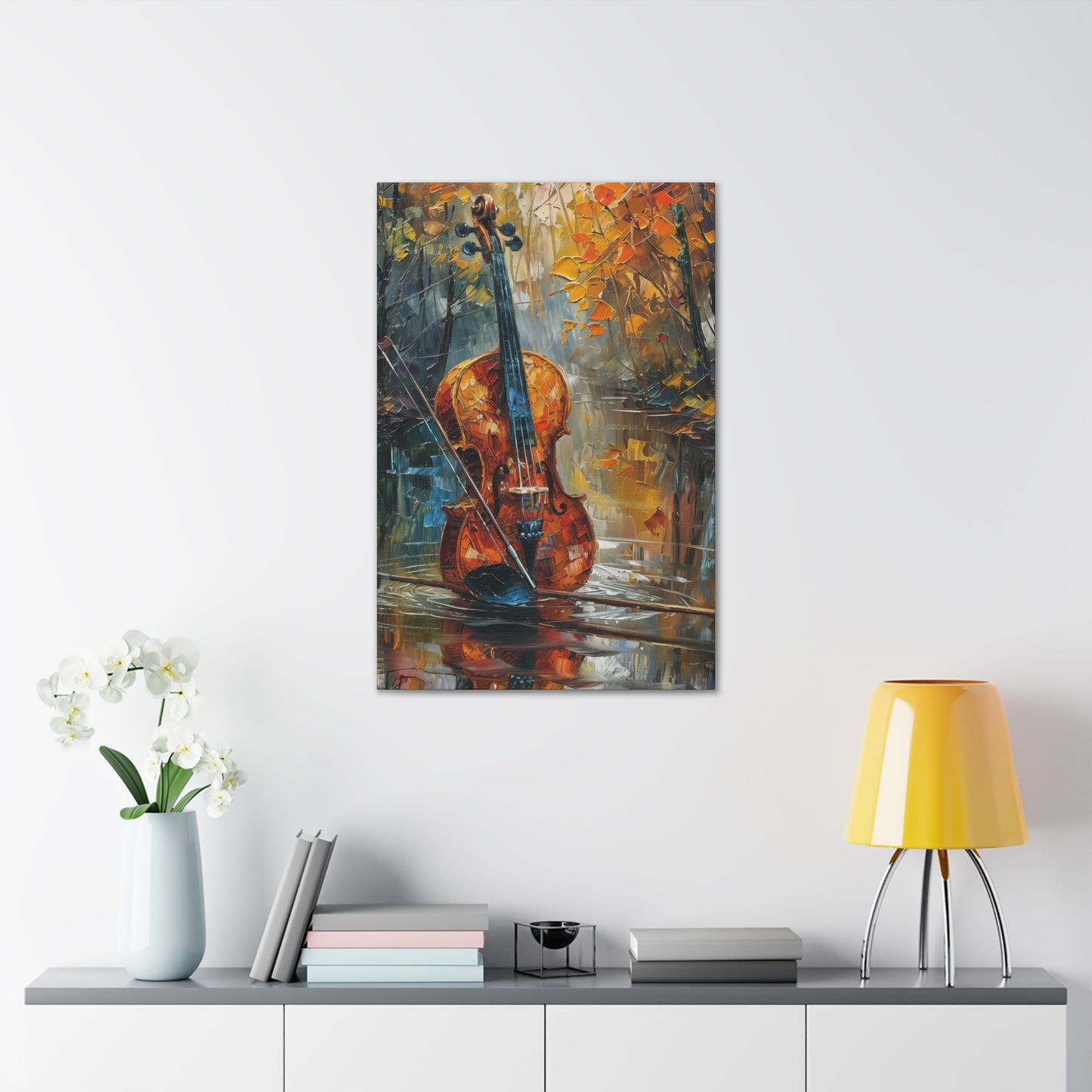 guitar in water Digital Oil Painting Print Canvas Gallery Wraps