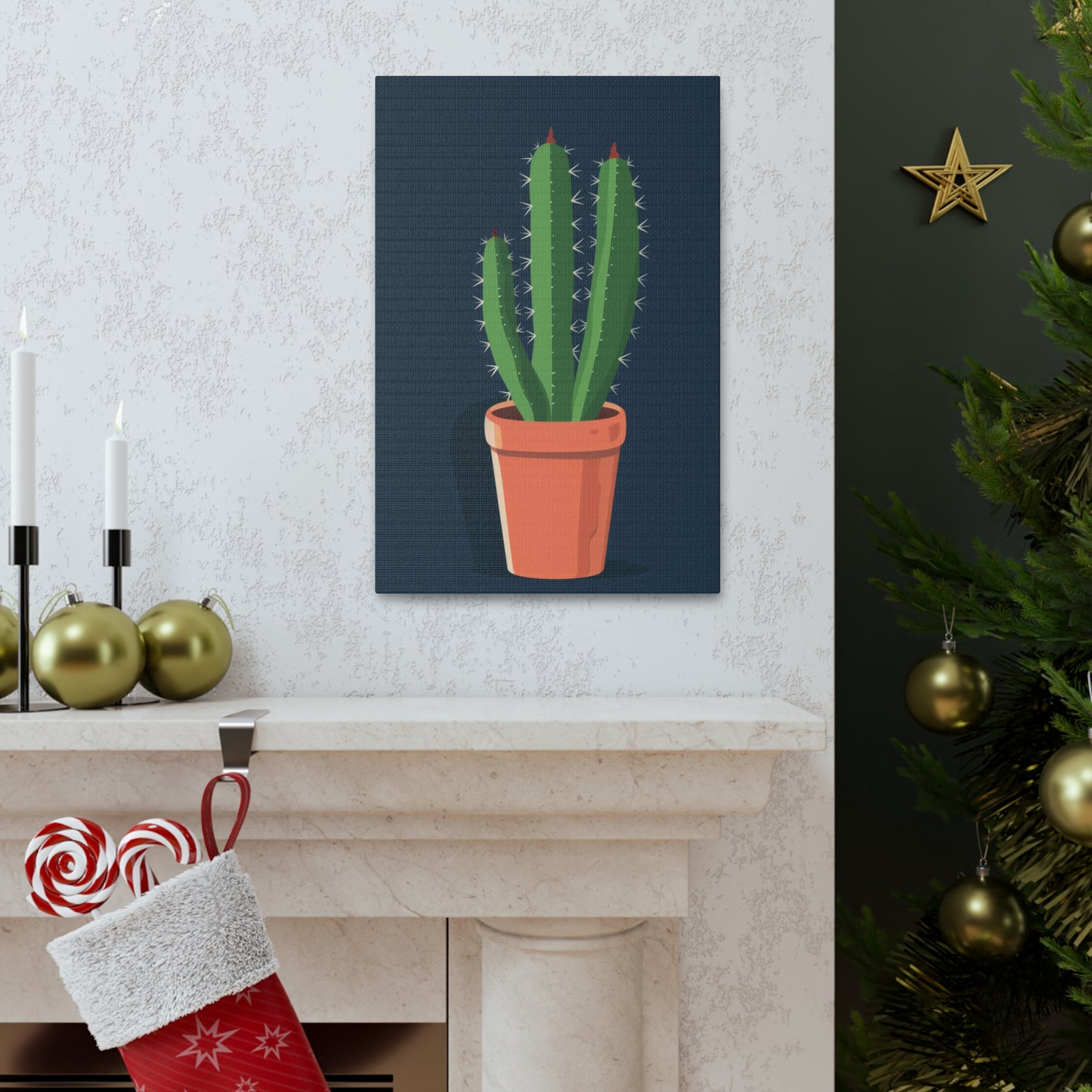 Cactus Plant - Illustration Canvas Gallery Wraps