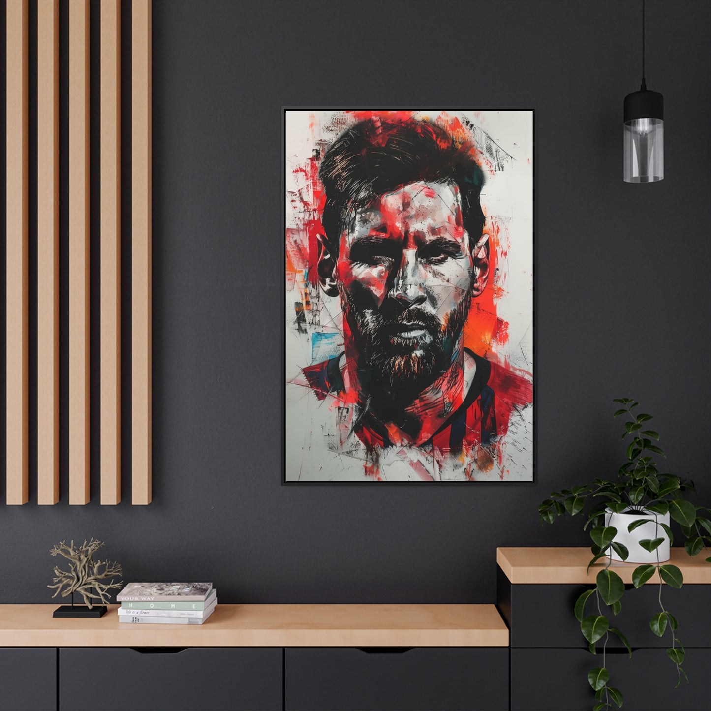 Lionel Messi Abstract Illustration - Canvas Print with frames