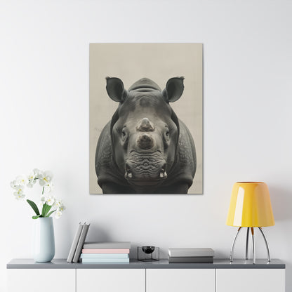 Rhinoceros  Digital Illustration Canvas Gallery Wraps