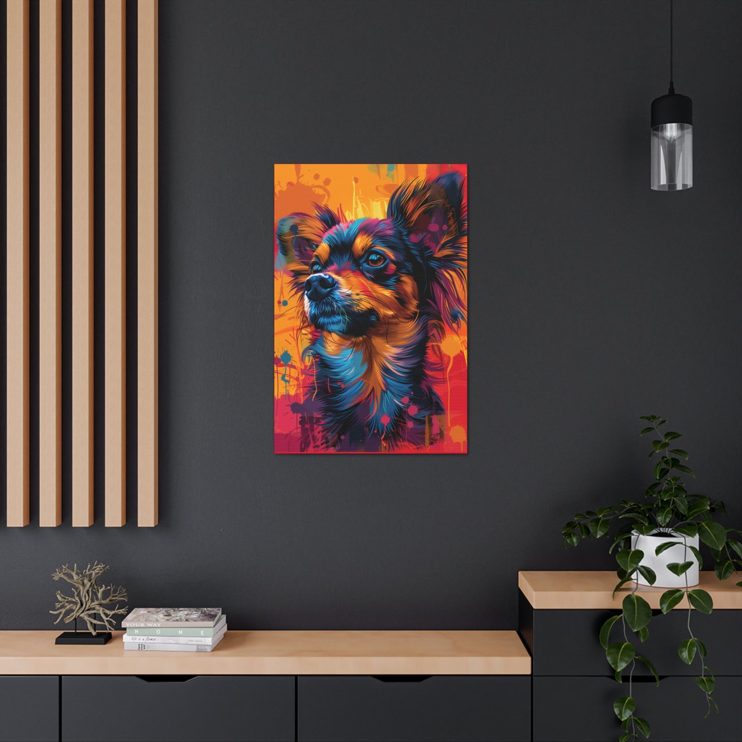 Chihuahua Dog - Abstract Illustration Canvas Gallery Wraps