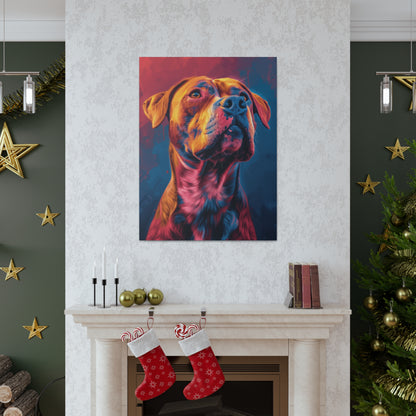 American Pit Bull Terrier - Abstract Illustration Canvas Gallery Wraps