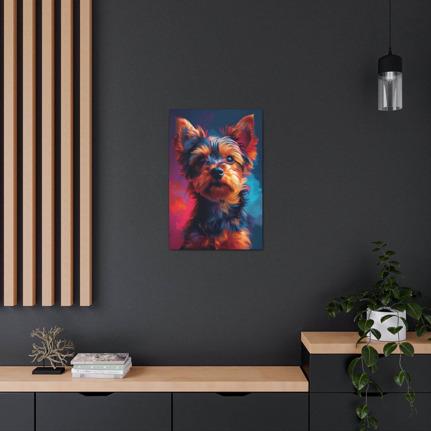 Terrier Dog - Abstract Illustration Canvas Gallery Wraps