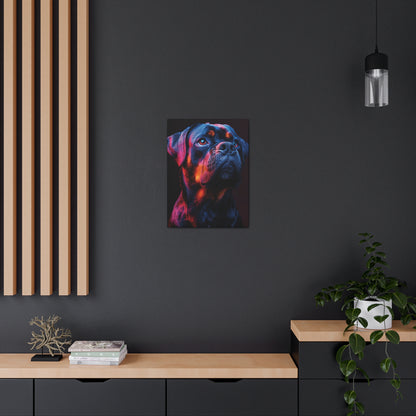 Rottweiler Dog - Abstract Illustration Canvas Gallery Wraps