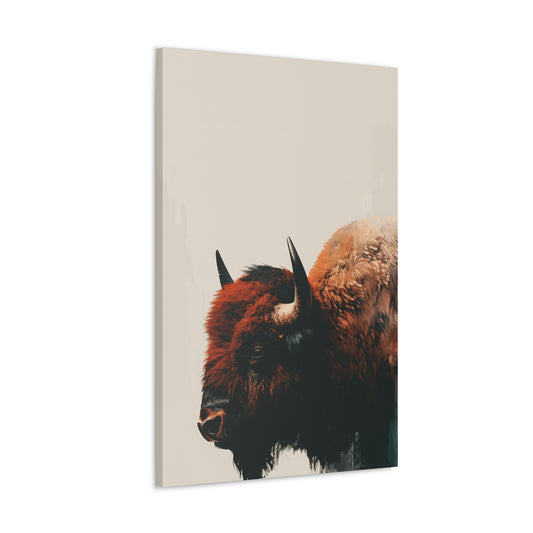 Bison - Illustration Canvas Gallery Wraps