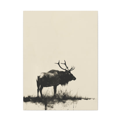 Moose Digital Illustration Canvas Gallery Wraps