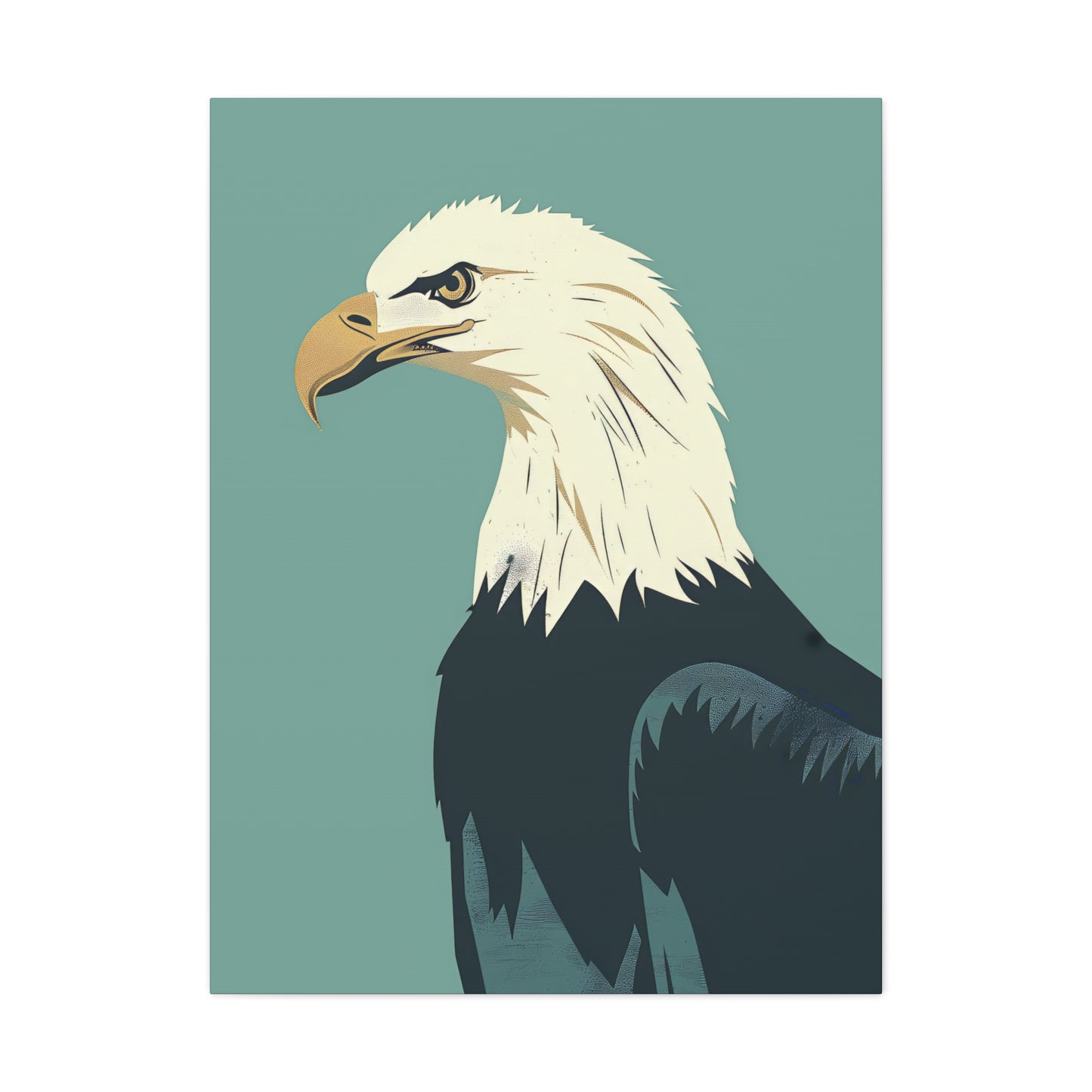 Bald Eagle Digital Illustration Canvas Gallery Wraps