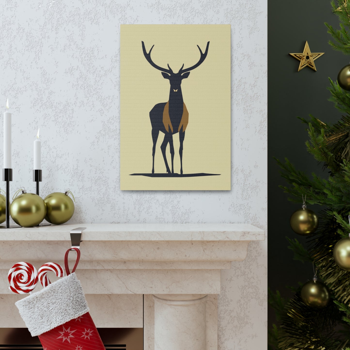 Reindeer - Digital Illustration Canvas Gallery Wraps