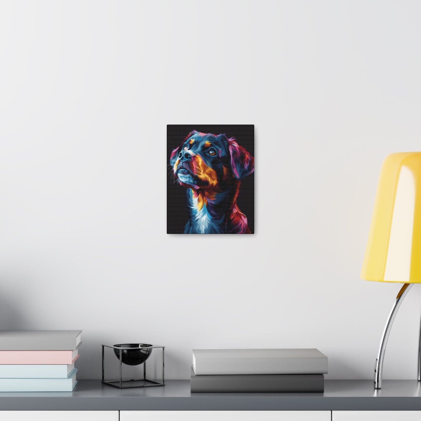 Black Labrador Dog - Abstract Illustration Canvas Gallery Wraps